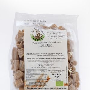 Rigatoni Semi Integrali Di Grano Tenero Gentil Rosso Biologico &ndash; Trafilate al Bronzo